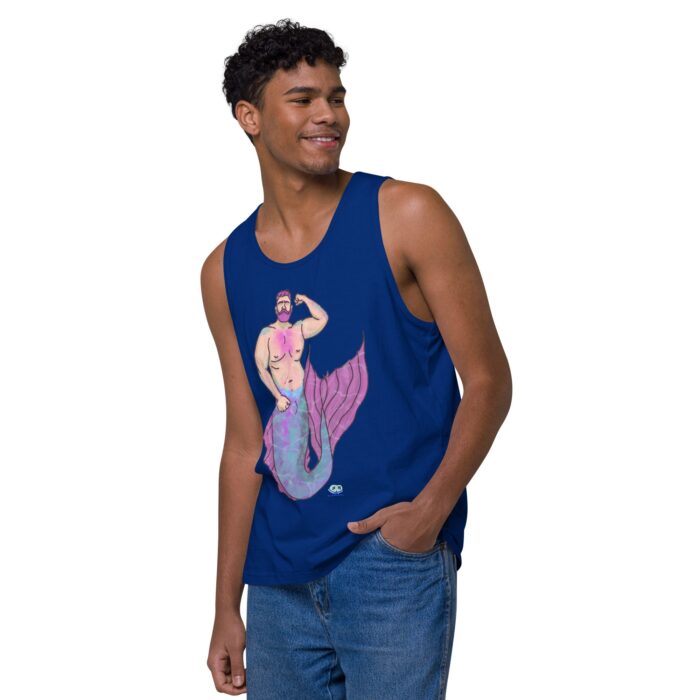 Men’s premium tank top - MerCub Pink - Image 8