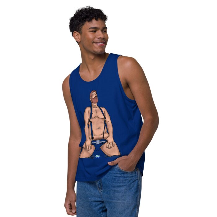 Men’s premium tank top - Neon Circuit - Image 8