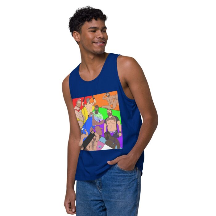 Men’s premium tank top - Pride Angles - Image 8