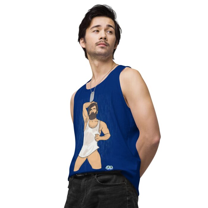 Men’s premium tank top - Rain - Image 10