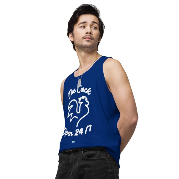 Men’s premium tank top - The Cock Open 24/7 - Image 9