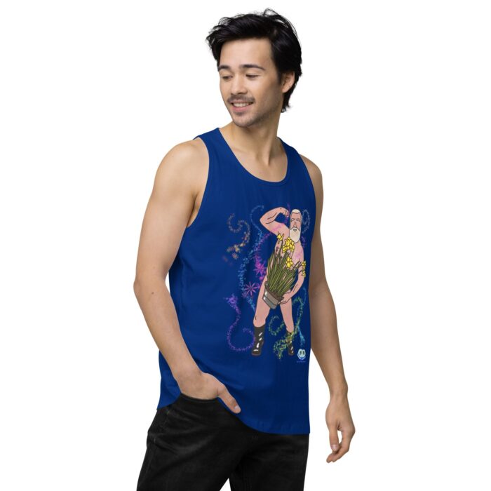 Men’s premium tank top - Flower Power - Image 9