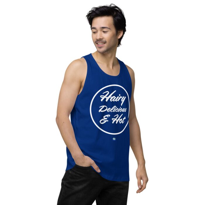 Men’s premium tank top - Hot Hairy Delicious - Image 9