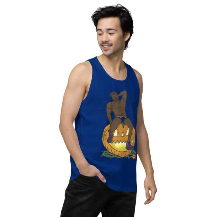 Men’s premium tank top - Jack O Lantern - Image 9