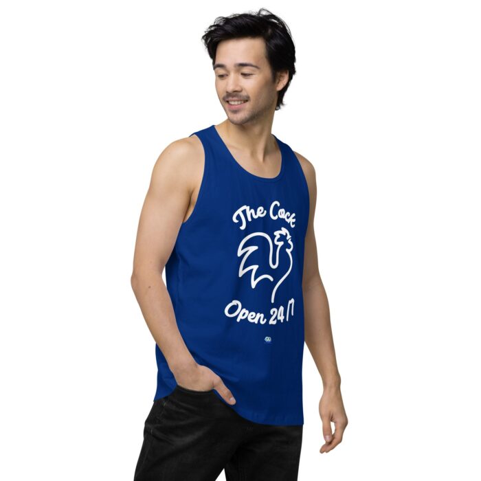 Men’s premium tank top - The Cock Open 24/7 - Image 8