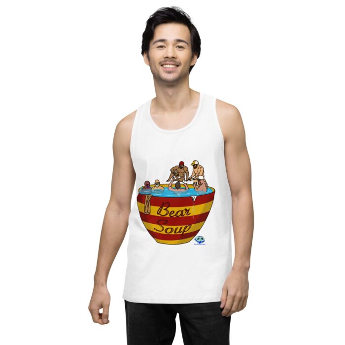 Men’s premium tank top - Bear Soup - Image 62