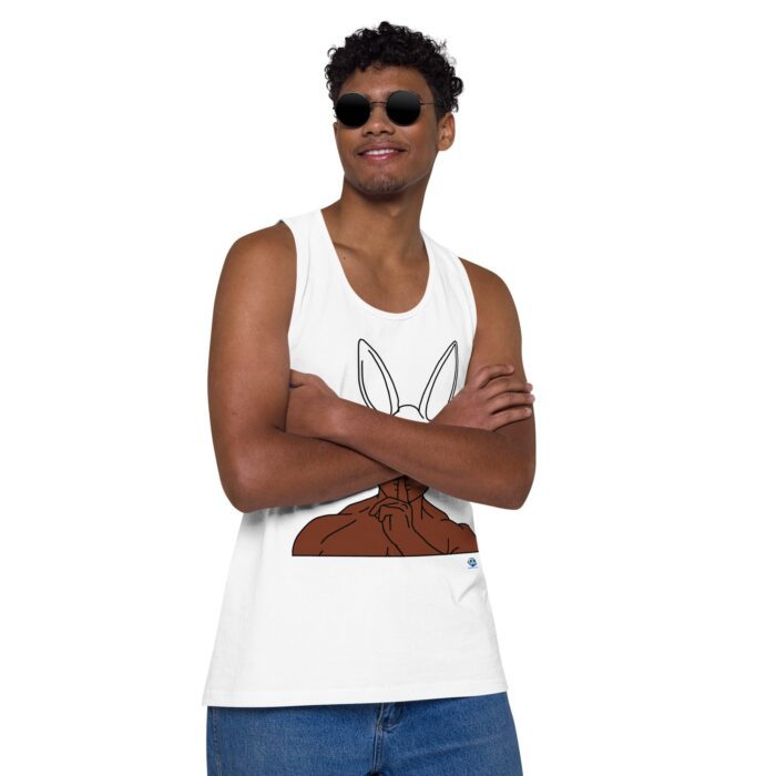 Men’s premium tank top - Bunny Ear Mask (Easter) - Image 50