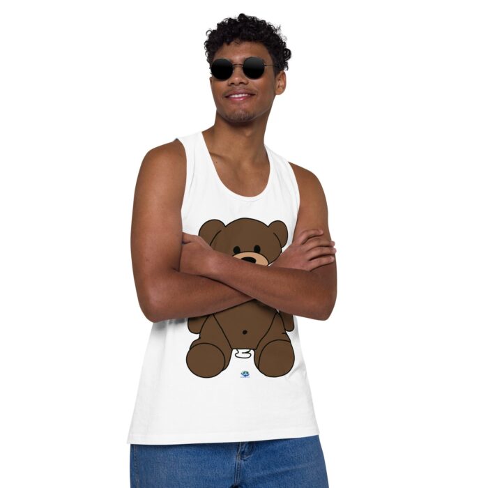 Men’s premium tank top - Gagged Teddy Bear (Butt Plug) - Image 50
