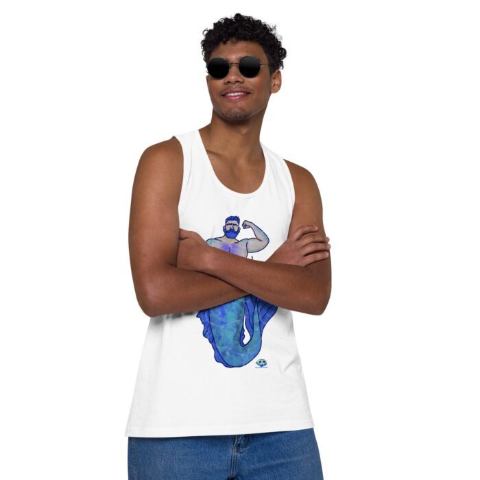Men’s premium tank top - MerCub Blue - Image 50