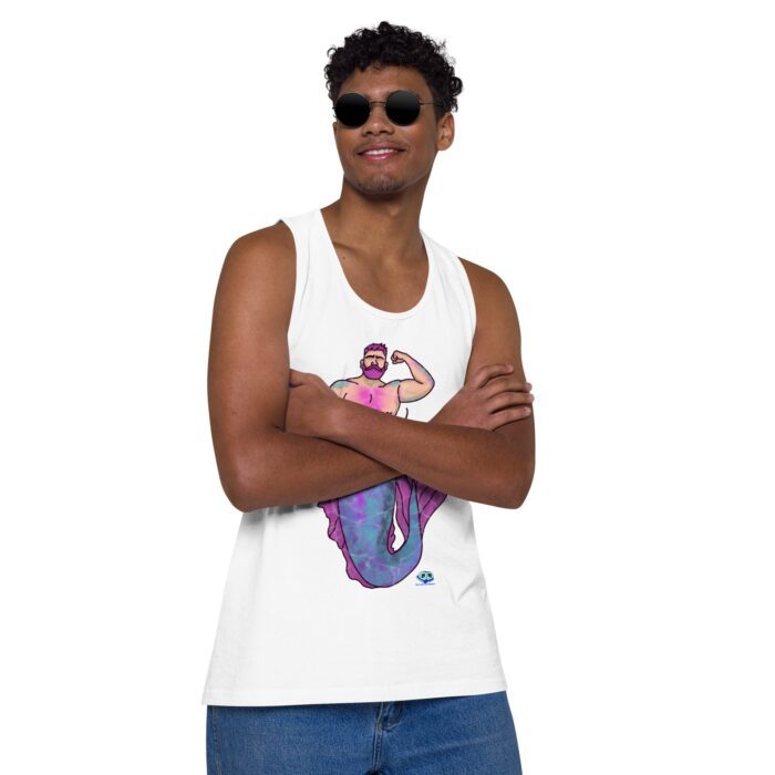 Men’s premium tank top - MerCub Pink - Image 50