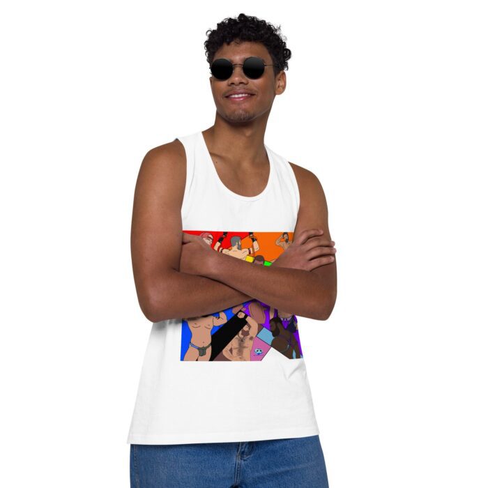 Men’s premium tank top - Pride Angles - Image 50