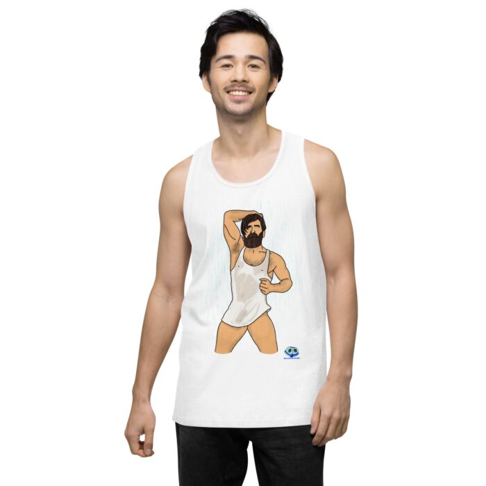 Men’s premium tank top - Rain - Image 62