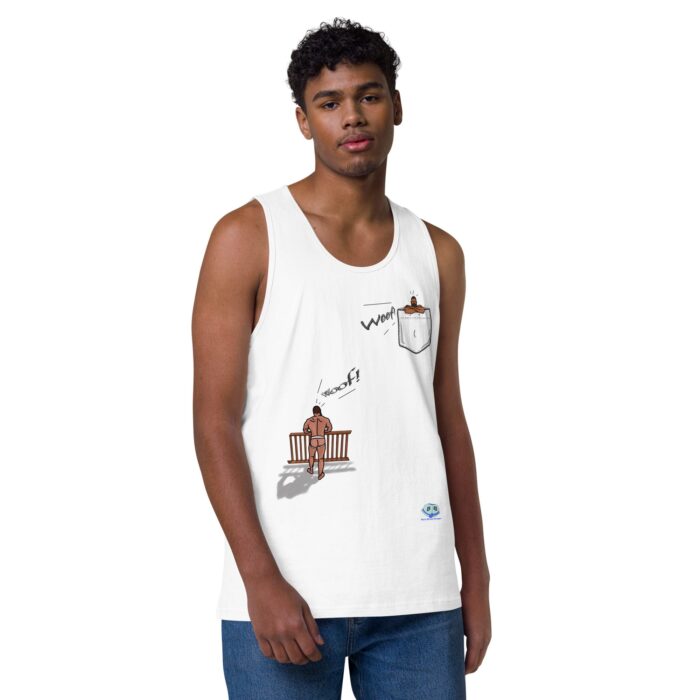 Men’s premium tank top - Bear Call - Image 49
