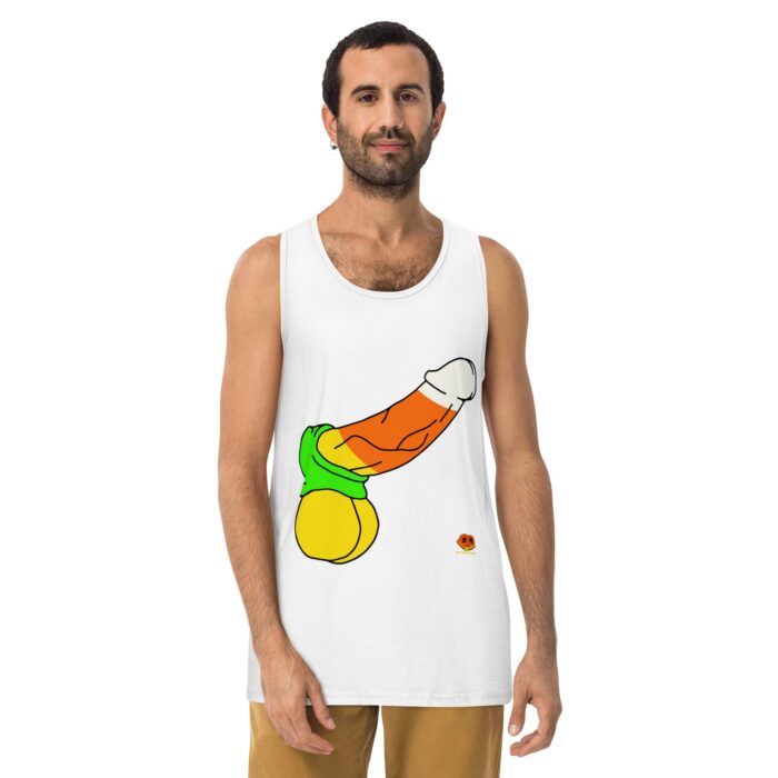 Men’s premium tank top - Candy Corn Cock - Image 25