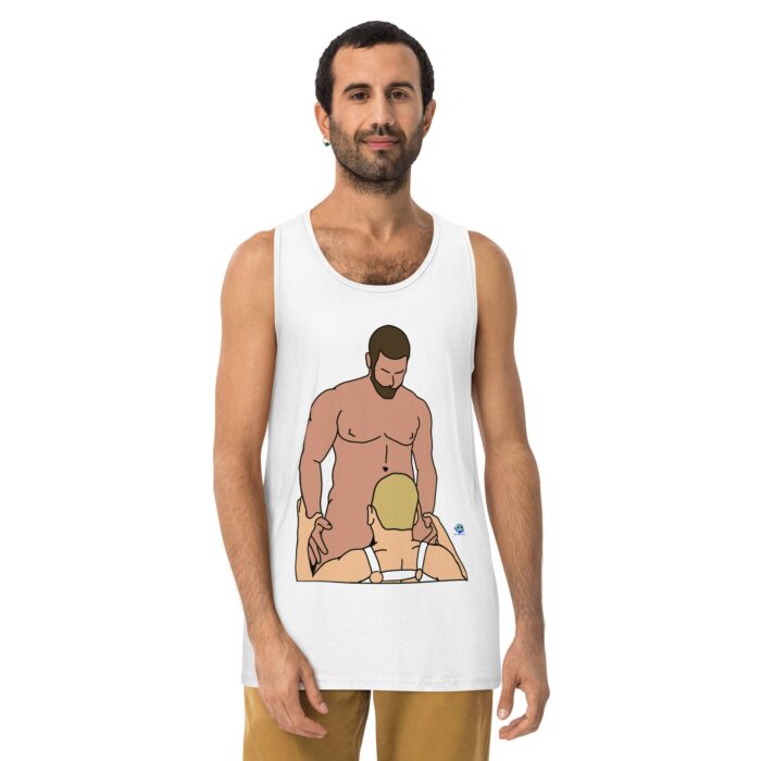Men’s premium tank top - BlowJob and Harness - Image 25