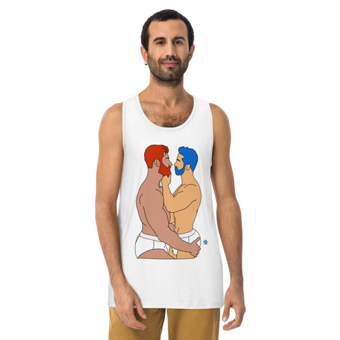 Men’s premium tank top - Brief Kiss - Image 25