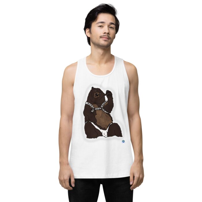 Men’s premium tank top - Disco Bear - Image 61