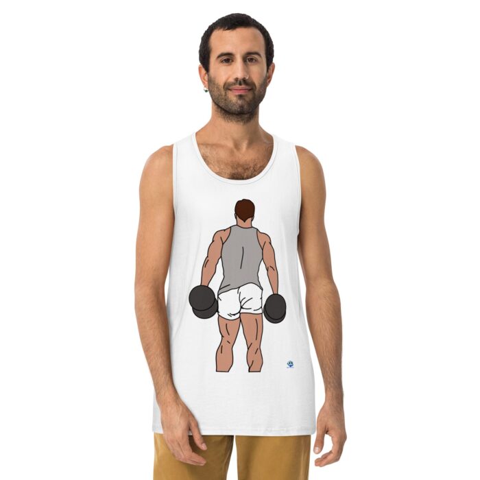 Men’s premium tank top - Dumbbells - Image 25