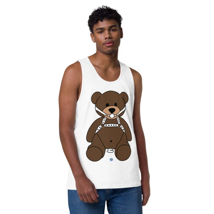 Men’s premium tank top - Gagged Teddy Bear (Butt Plug) - Image 49