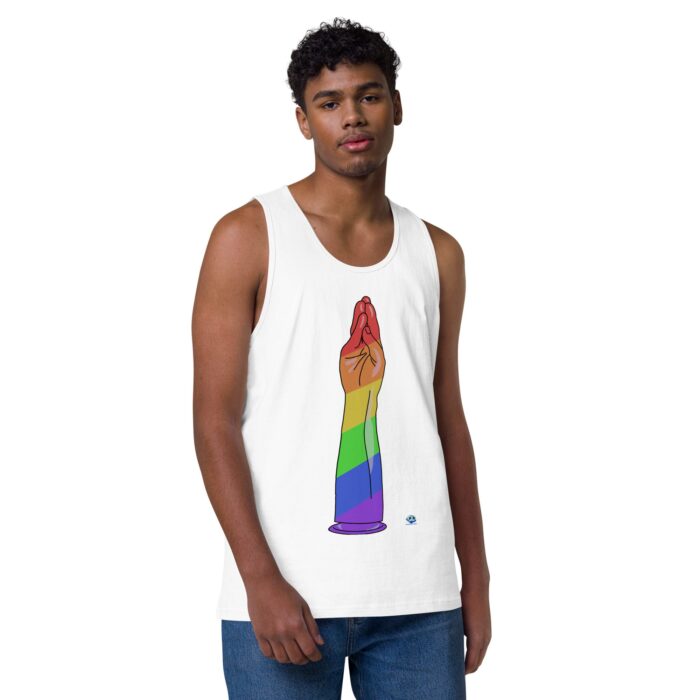 Men’s premium tank top - Handy Stripes - Image 49