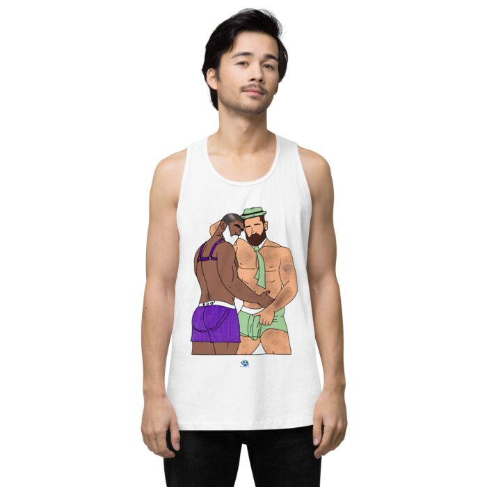 Men’s premium tank top - He's Got a Basket - Image 61