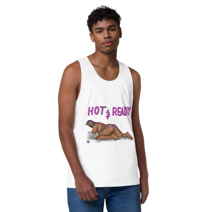 Men’s premium tank top - Hot and Ready - Image 49