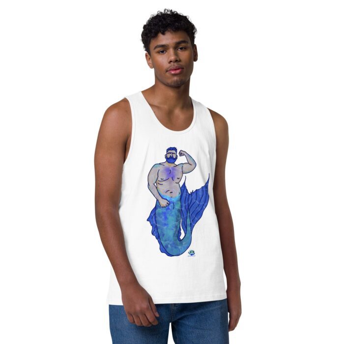 Men’s premium tank top - MerCub Blue - Image 49