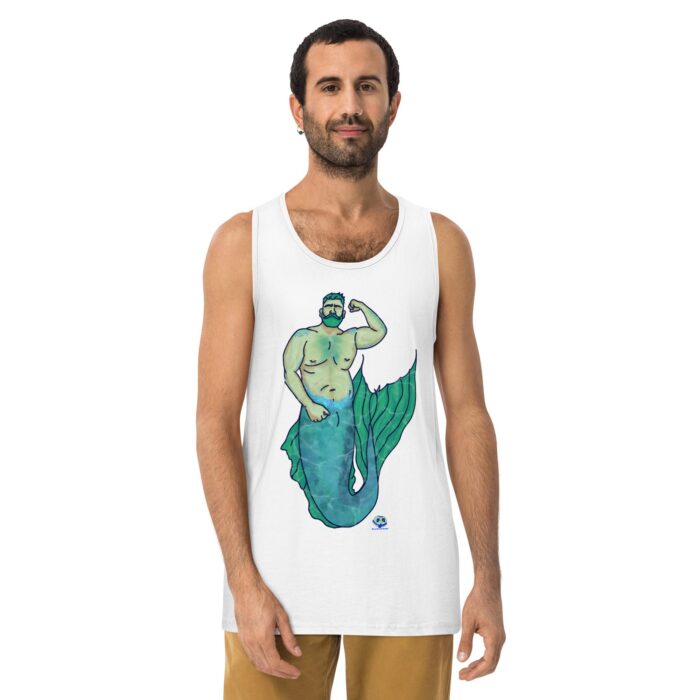 Men’s premium tank top - MerCub Green - Image 25