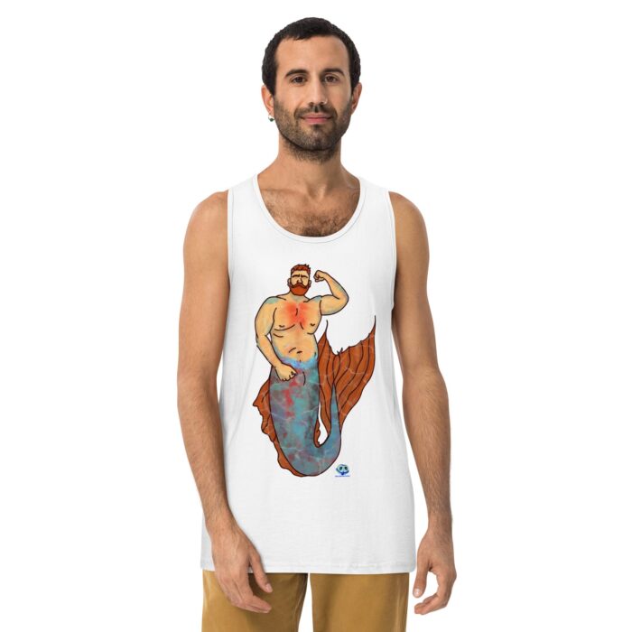 Men’s premium tank top - MerCub Orange - Image 25