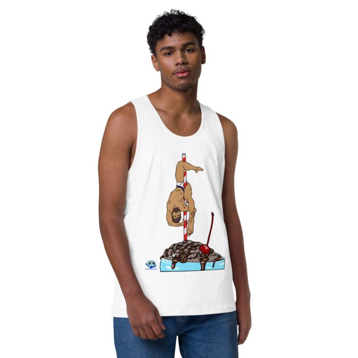 Men’s premium tank top - Milkshake - Image 49