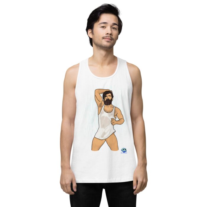 Men’s premium tank top - Rain - Image 61