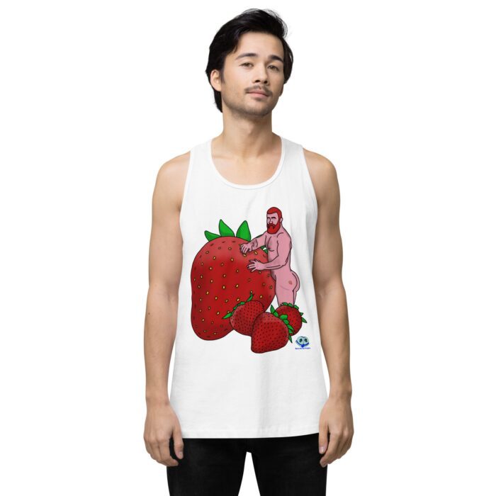 Men’s premium tank top - Red and Wild - Image 61
