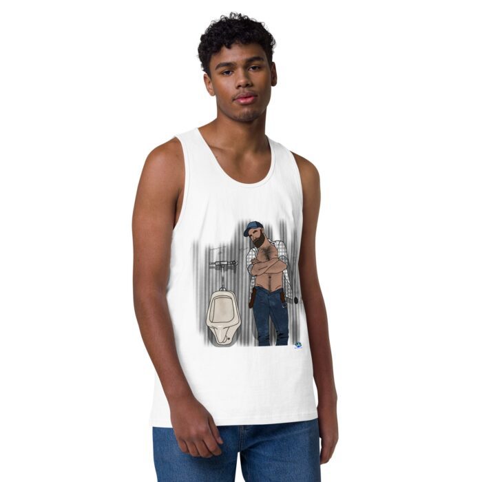 Men’s premium tank top - Urinal - Image 49