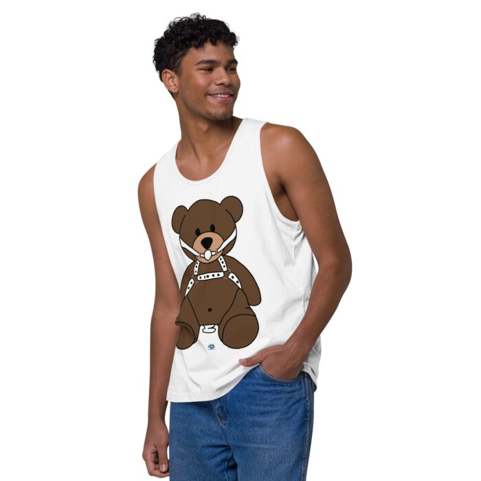 Men’s premium tank top - Gagged Teddy Bear (Butt Plug) - Image 51