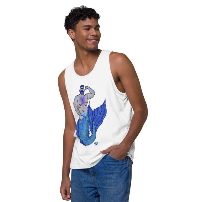 Men’s premium tank top - MerCub Blue - Image 51