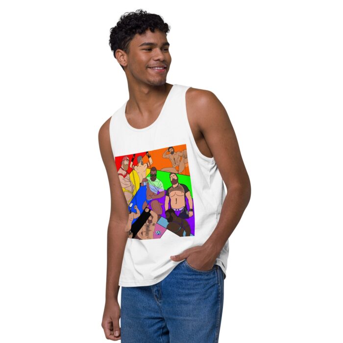 Men’s premium tank top - Pride Angles - Image 51