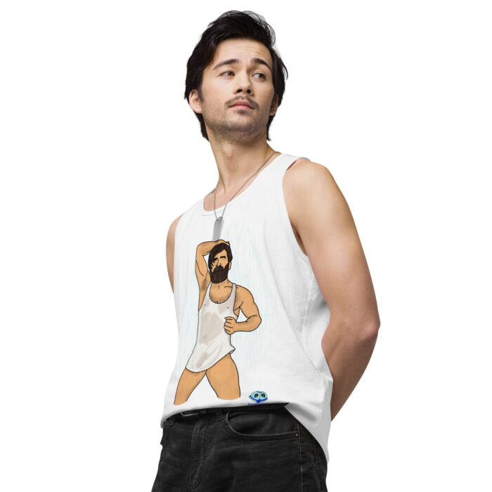 Men’s premium tank top - Rain - Image 64