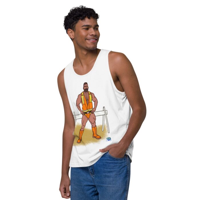 Men’s premium tank top - Road Block - Image 51