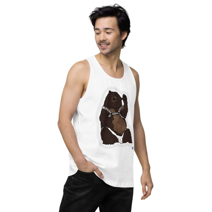 Men’s premium tank top - Disco Bear - Image 63