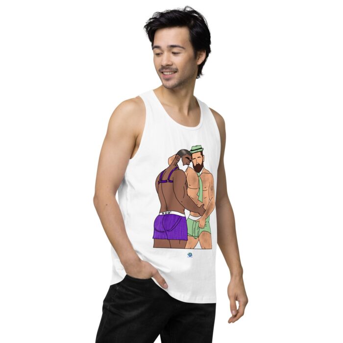 Men’s premium tank top - He's Got a Basket - Image 63
