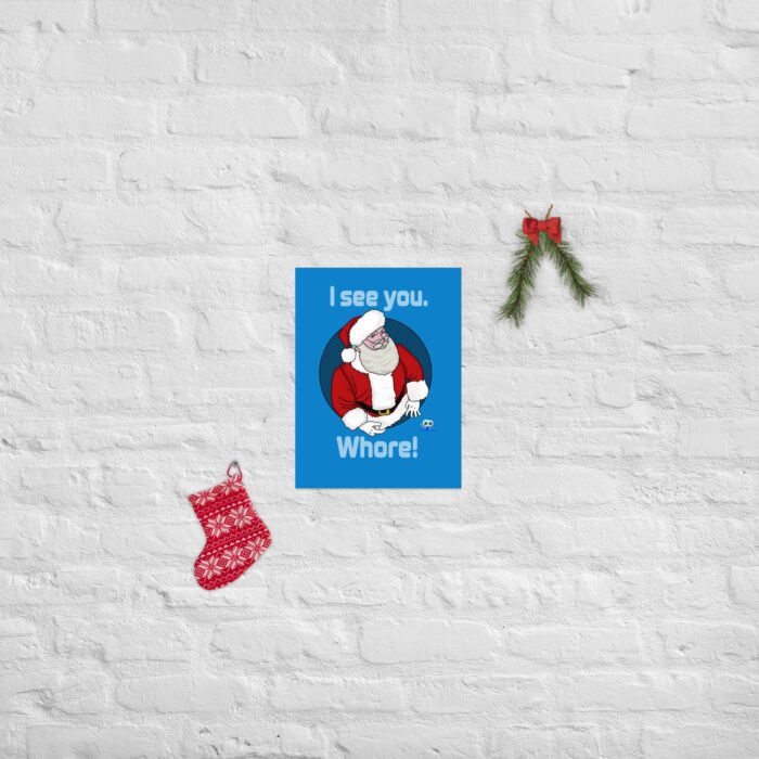 Photo paper poster - Santa Sees You