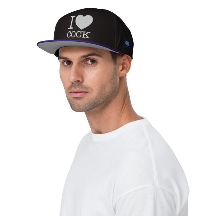 Snapback Hat - I Heart Cock - Image 2