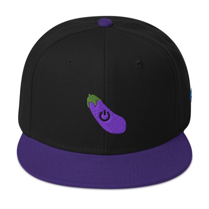Snapback Hat - Power Top / Eggplant