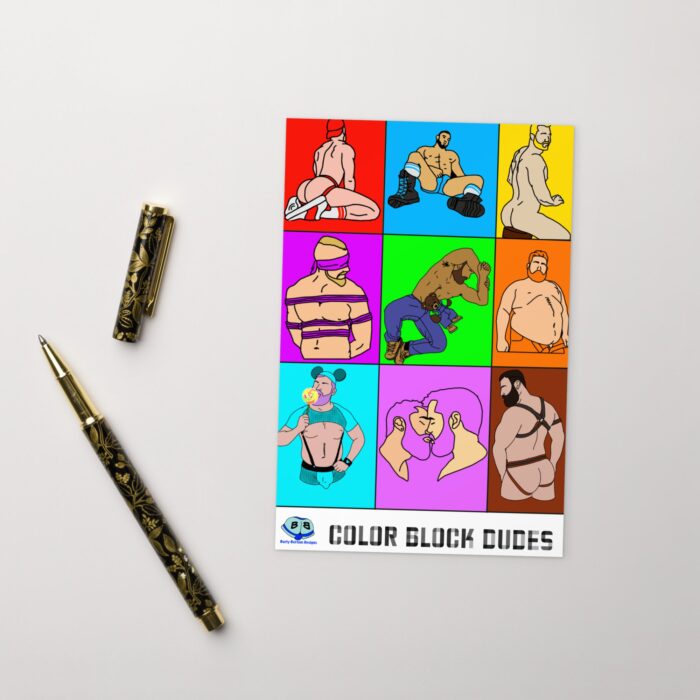 Fine Art Postcard - Color Block Dudes