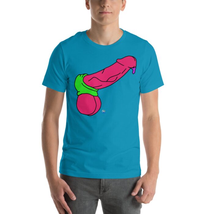 Short Sleeve Tee - Pop Art Cock and Ball Stretcher - Image 38