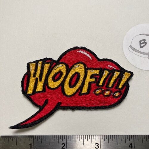 Iron On Patch - Woof Text Bubble