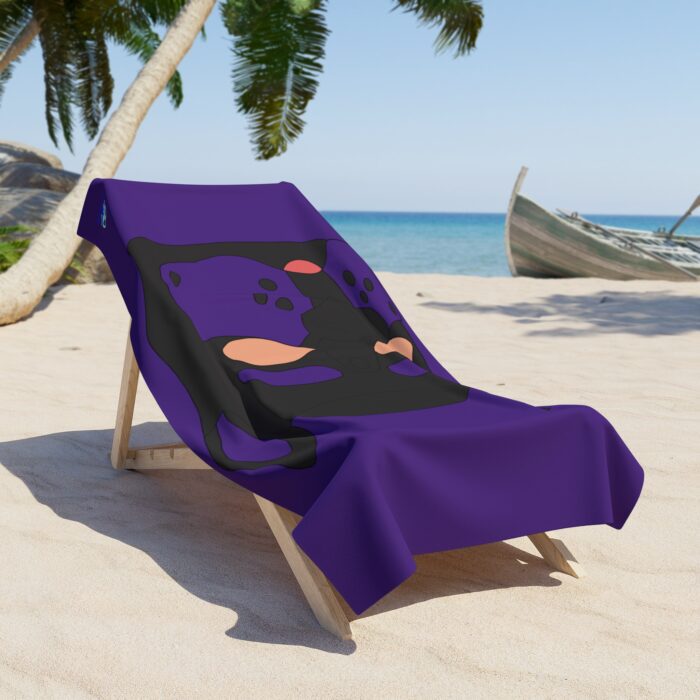Beach Towel - Pup Mask (Purple) - Image 2