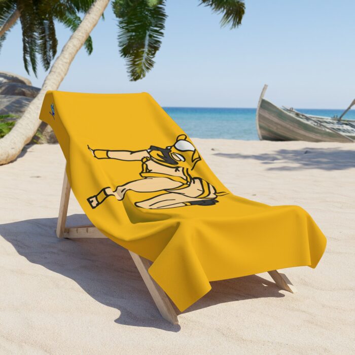 Beach Towel - Pup Play (Yellow) - Image 2