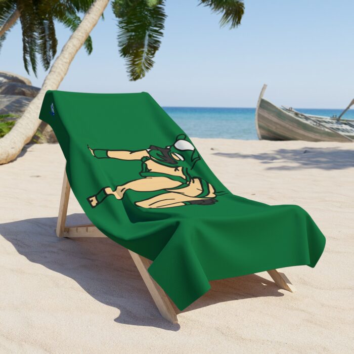 Beach Towel - Pup Play (Green) - Image 2
