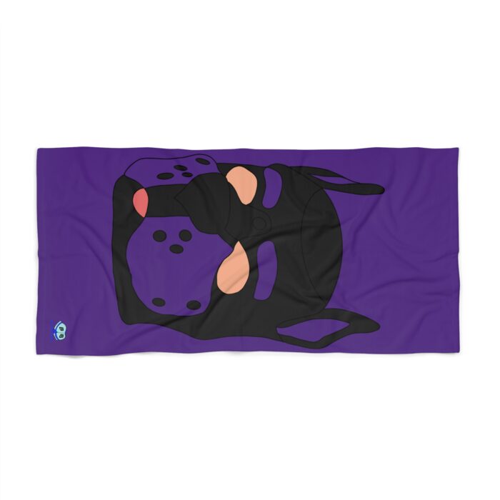 Beach Towel - Pup Mask (Purple)
